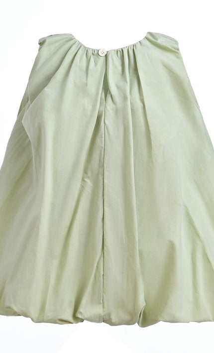 kids atelier mimi Sage Sleeveless Bow Dress