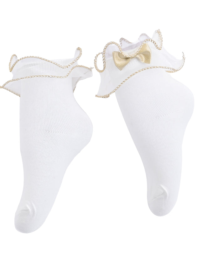 kids atelier mimi tutu white Ruffle-Trim Socks