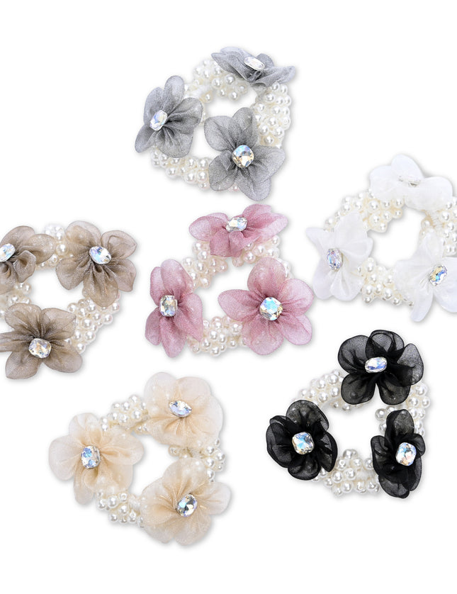 kids atelier mimi tutu Pearl Flower Scrunchie Set