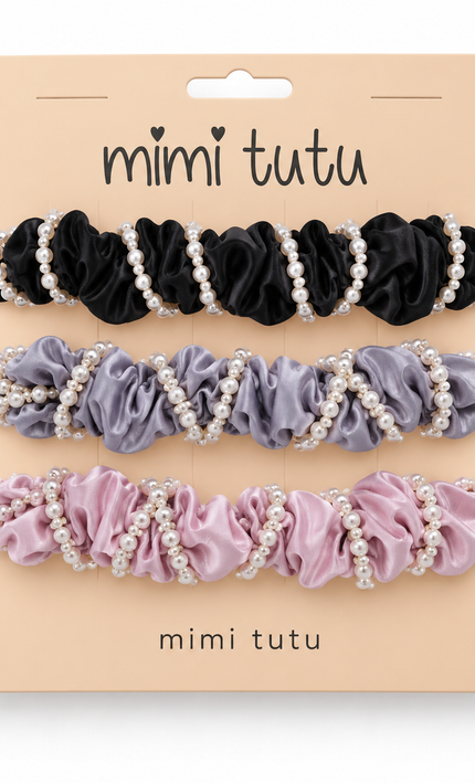 kids atelier mimi tutu Pearl Accent Scrunchie Set