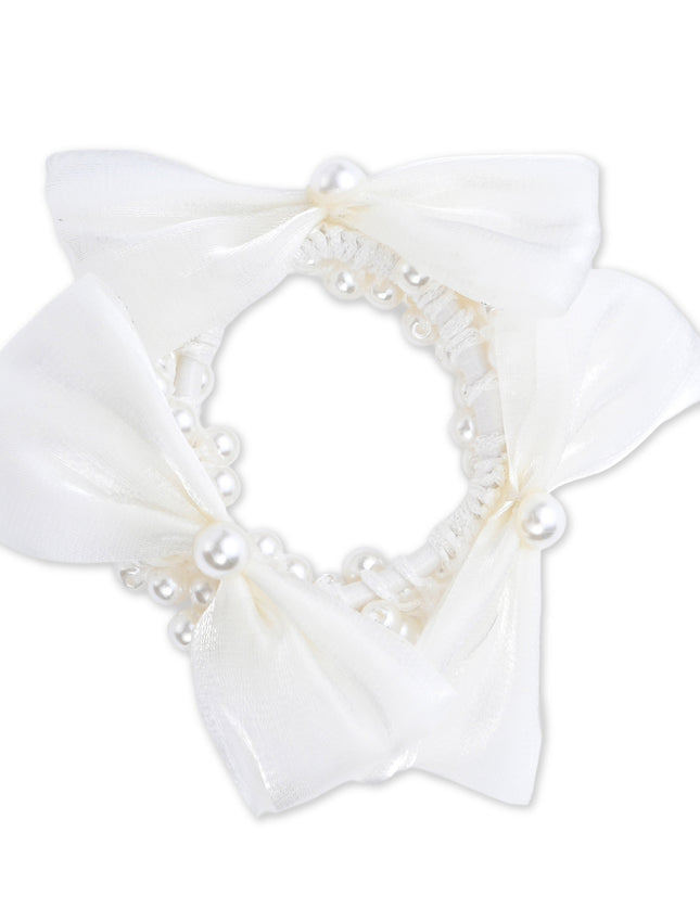 kids atelier mimi tutu Pearl Bow Scrunchie Set