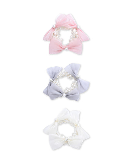 kids atelier mimi tutu Pearl Bow Scrunchie Set
