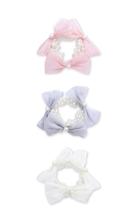 kids atelier mimi tutu Pearl Bow Scrunchie Set