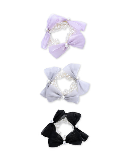 kids atelier mimi tutu Pearl Bow Scrunchie Set