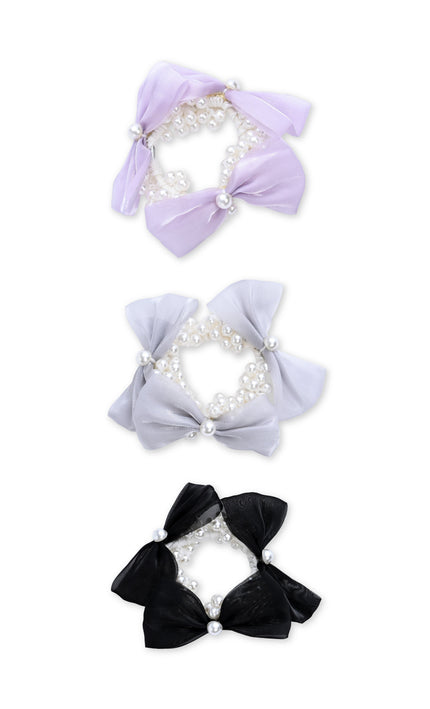 kids atelier mimi tutu Pearl Bow Scrunchie Set