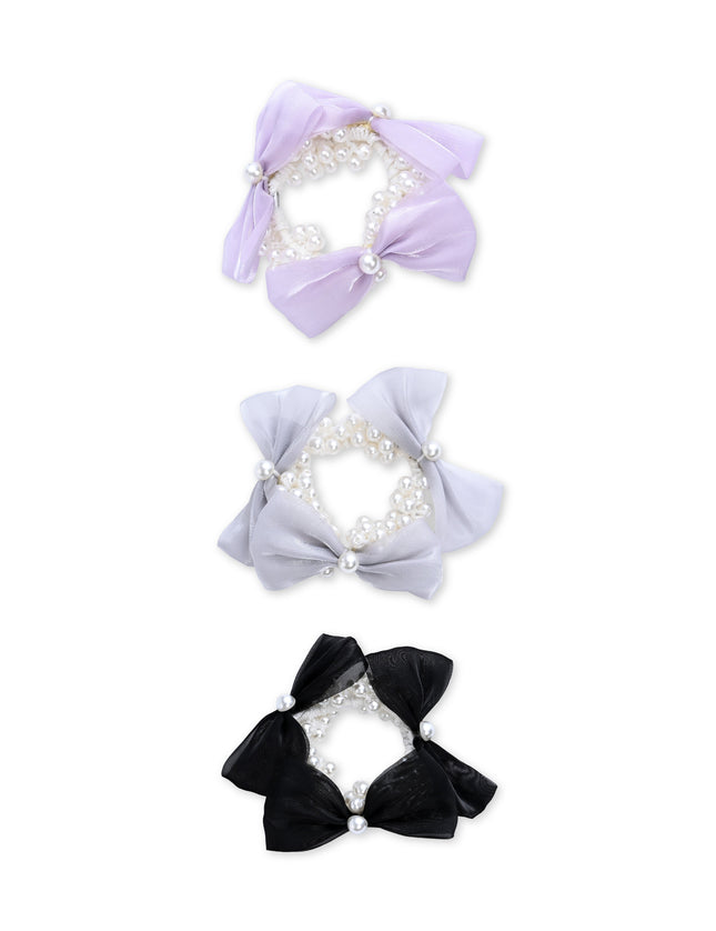 kids atelier mimi tutu Pearl Bow Scrunchie Set