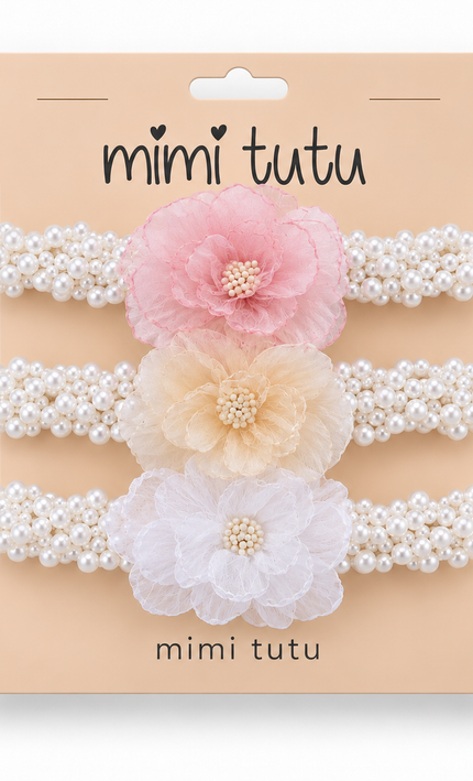 kids atelier mimi tutu Pearl Blossom Scrunchie Set