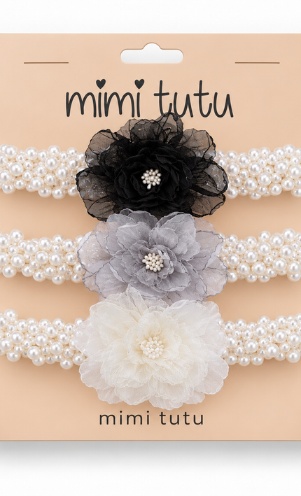 kids atelier mimi tutu Pearl Blossom Scrunchie Set