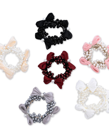 kids atelier mimi tutu Pearl Cluster Bow Scrunchie Set
