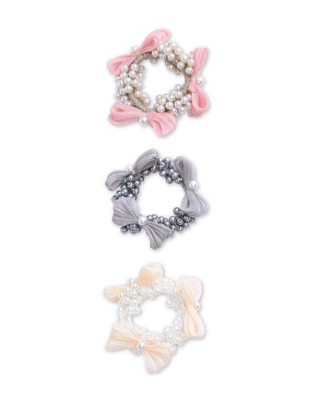 kids atelier mimi tutu Pearl Cluster Bow Scrunchie Set