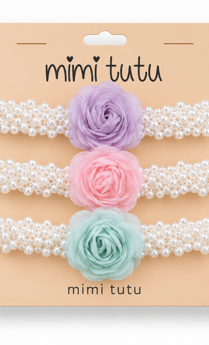 kids atelier mimi tutu Pearl Petal Scrunchie set