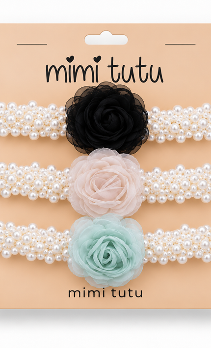 kids atelier mimi tutu Pearl Petal Scrunchie set