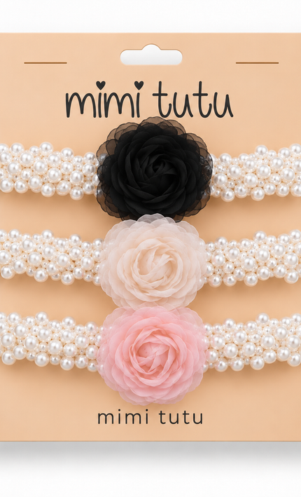 kids atelier mimi tutu Pearl Petal Scrunchie set