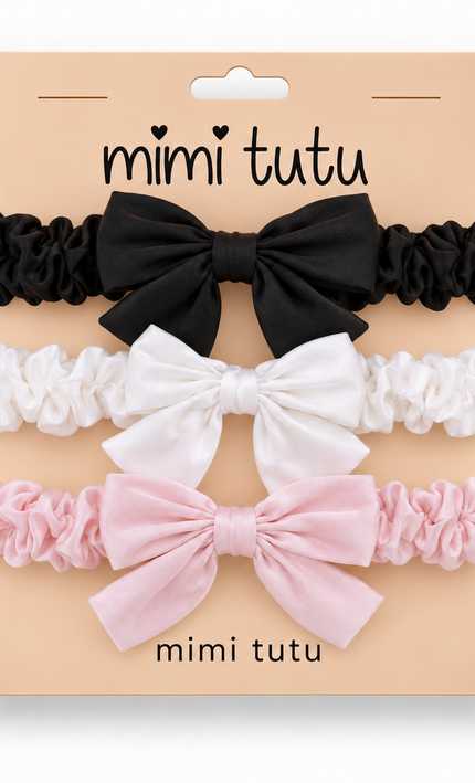 kids atelier mimi tutu Bow Accent Scrunchie Set