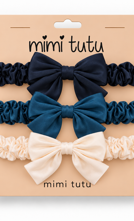 kids atelier mimi tutu Bow Accent Scrunchie Set