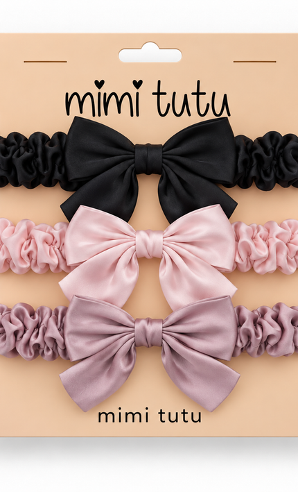 kids atelier mimi tutu Bow Accent Scrunchie Set
