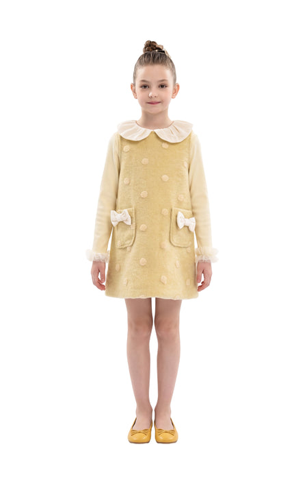 kids atelier mimi tutu Light Yellow Maura Sweetbow Dress Sets