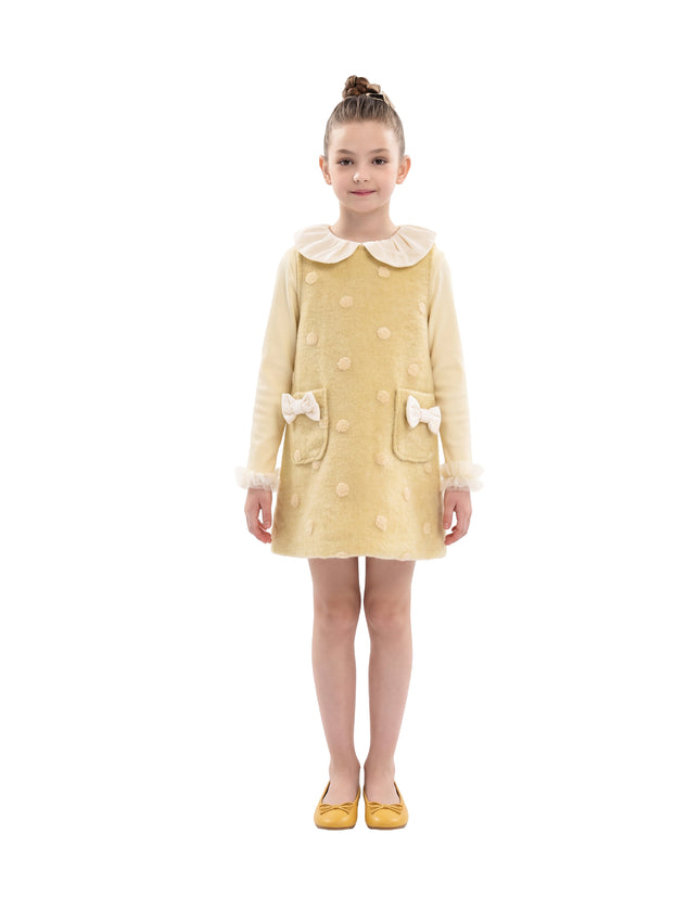kids atelier mimi tutu Light Yellow Maura Sweetbow Dress Sets