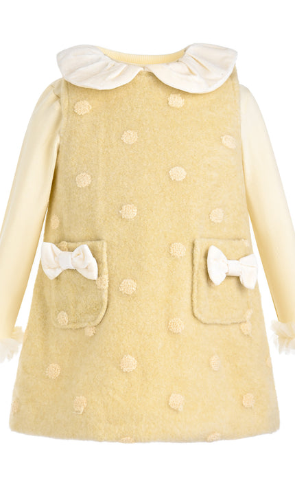kids atelier mimi tutu Light Yellow Maura Sweetbow Dress Sets