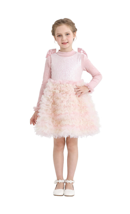 kids atelier mimi tutu Blush Pink Madeleine Enchanted Two‑Piece Dress Set