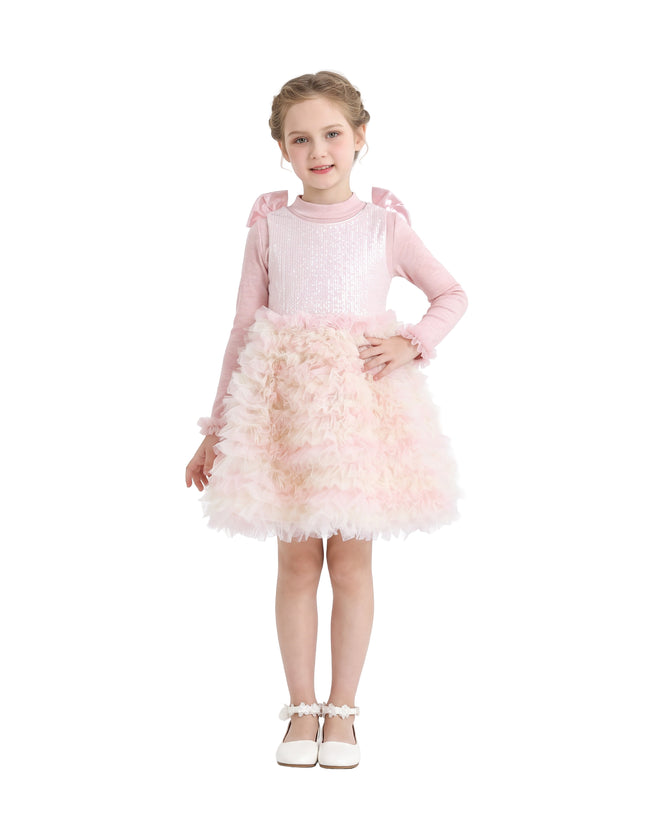 kids atelier mimi tutu Blush Pink Madeleine Enchanted Two‑Piece Dress Set