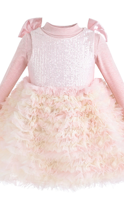 kids atelier mimi tutu Blush Pink Madeleine Enchanted Two‑Piece Dress Set