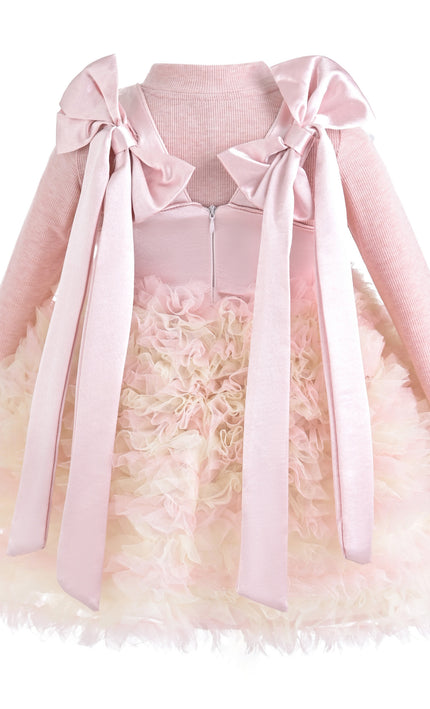 kids atelier mimi tutu Blush Pink Madeleine Enchanted Two‑Piece Dress Set