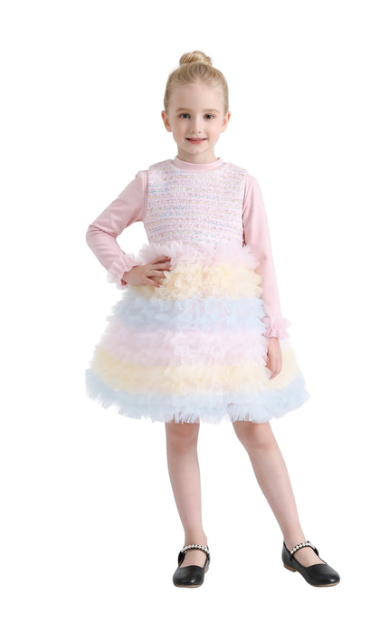 kids atelier mimi tutu Soft Pink Calina Bow Dress Sets