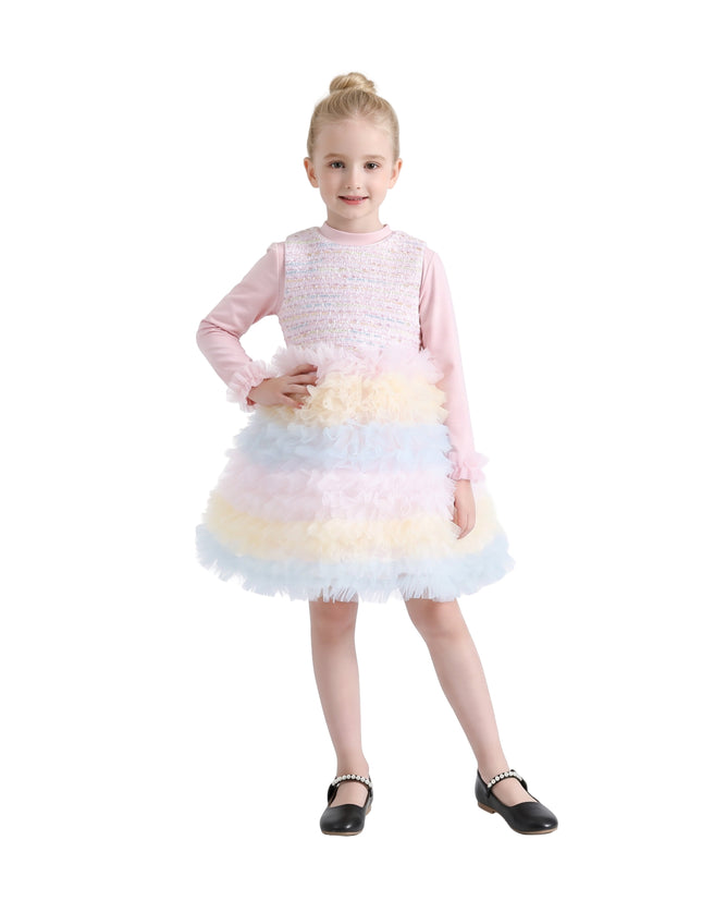 kids atelier mimi tutu Soft Pink Calina Bow Dress Sets