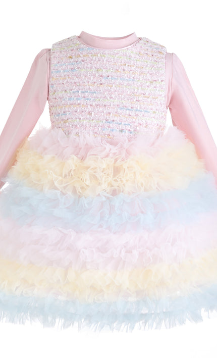 kids atelier mimi tutu Soft Pink Calina Bow Dress Sets