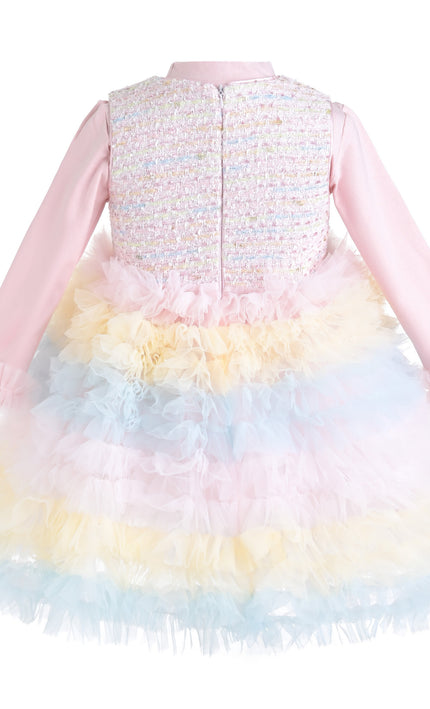kids atelier mimi tutu Soft Pink Calina Bow Dress Sets