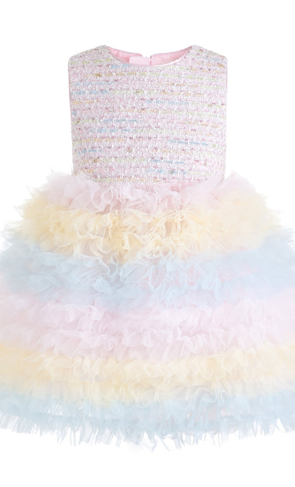 kids atelier mimi tutu Soft Pink Calina Bow Dress Sets