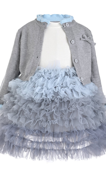 kids atelier mimi tutu Slate Blue Nola Daydream Dress Sets