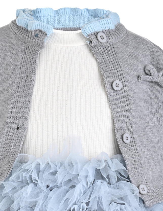 kids atelier mimi tutu Slate Blue Nola Daydream Dress Sets