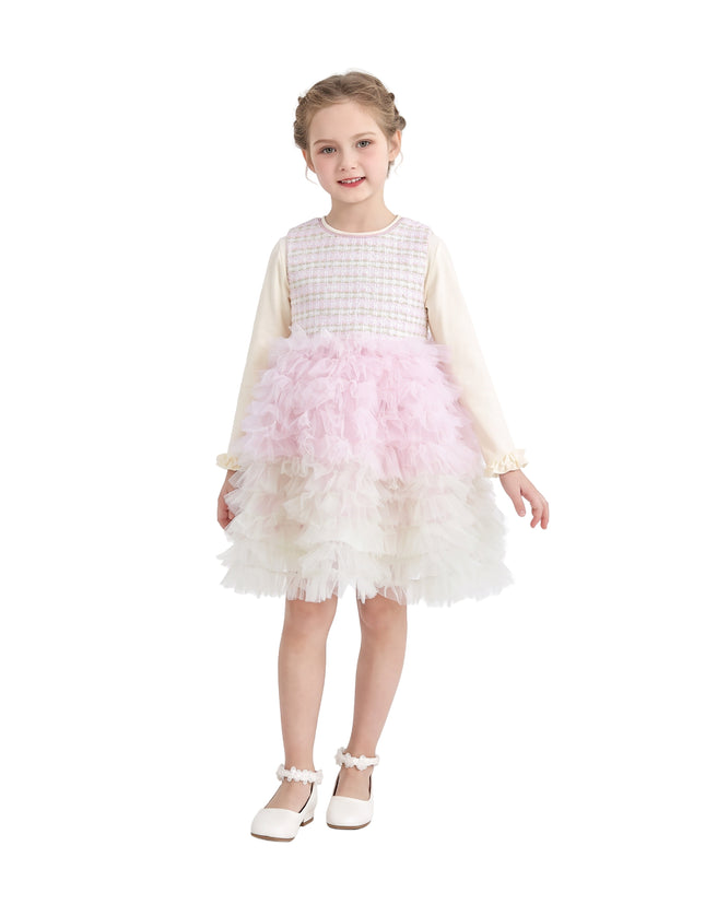 kids atelier mimi tutu Light Pink Lina Pixie‑Twirl Dress Sets