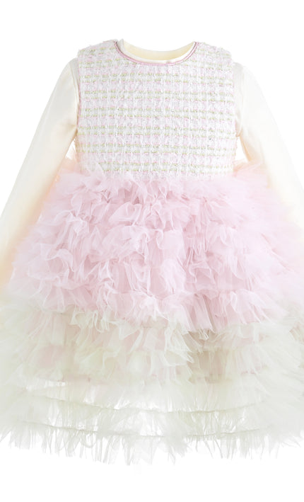 kids atelier mimi tutu Light Pink Lina Pixie‑Twirl Dress Sets