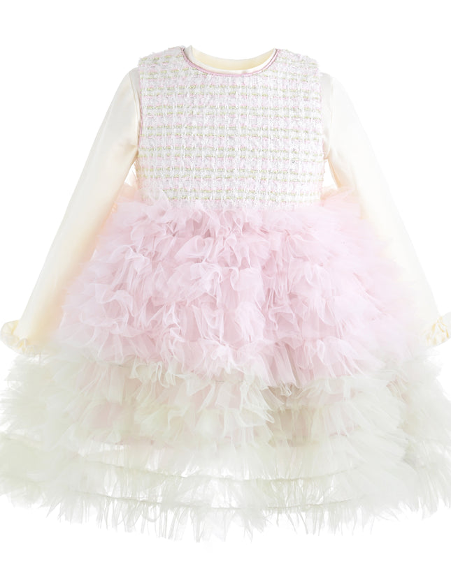 kids atelier mimi tutu Light Pink Lina Pixie‑Twirl Dress Sets