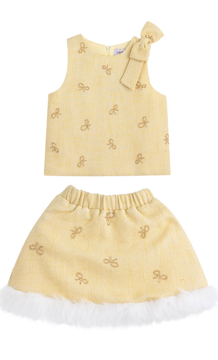 kids atelier mimi tutu Yellow Maxine Bow Set