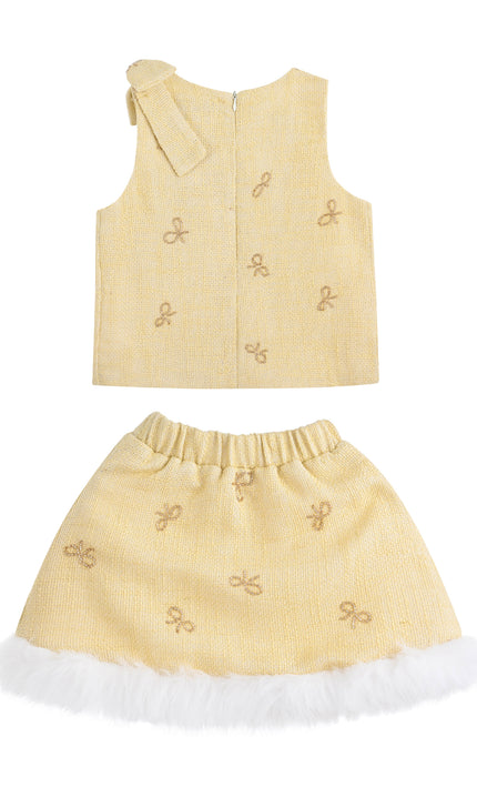 kids atelier mimi tutu Yellow Maxine Bow Set