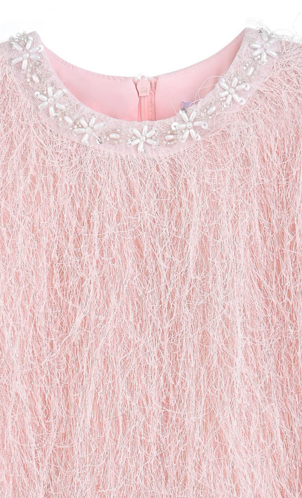 kids atelier mimi tutu Pink Ivana Textured Dress