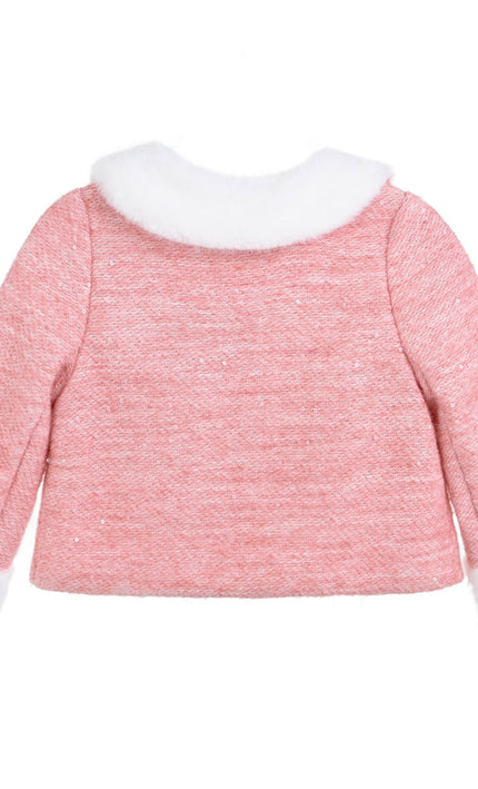 kids atelier mimi tutu Pink Heart Fur Jacket
