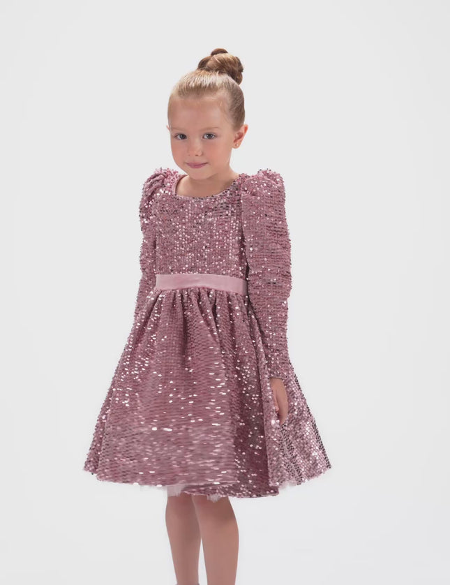 Pink Merribrook Sequin Bow Dress