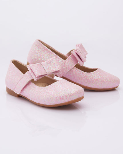Sparkly Bubblegum Pink Bow Flats