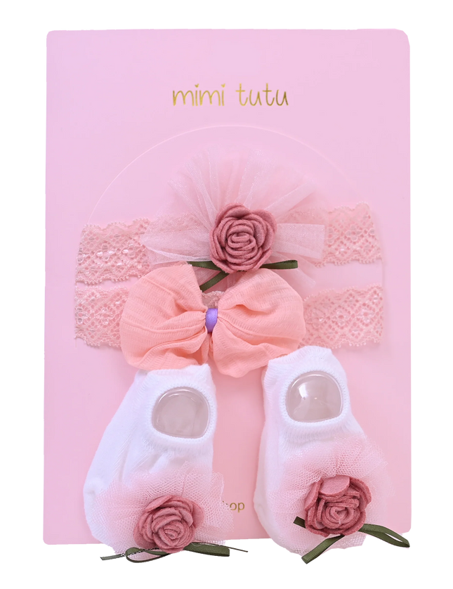 Pink Rose Ribbon and Bow Gift Set