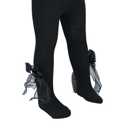Heart Pearl Ribbon Tights