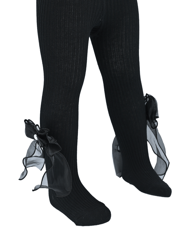 Heart Pearl Ribbon Tights