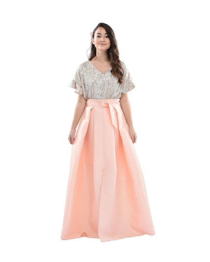 kidsatelier-tulleen-3006-Powder-peach-arcola-glimmer-tulle-gown