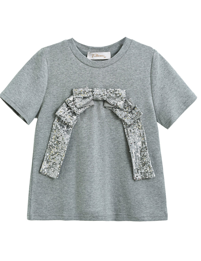 kidsatelier-tulleen-tud52010-silver-sequin-bow-t-shirt-skirt-set