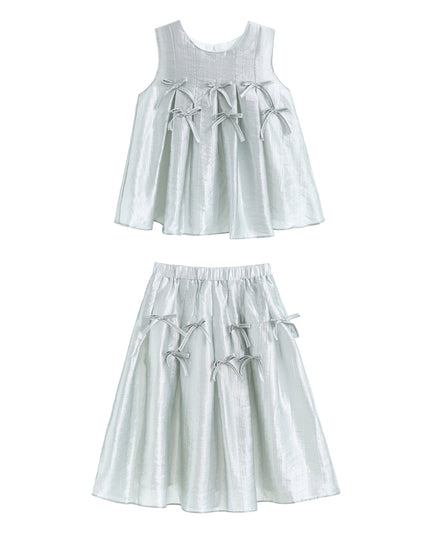 kidsatelier-tulleen-tud52012-metallic-ruffle-bow-sleeveless-top-skirt-set