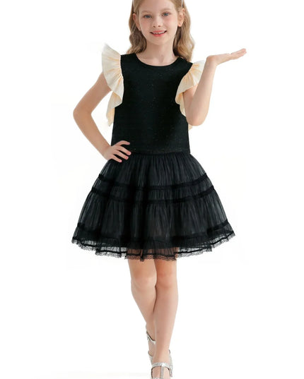 kidsatelier-tulleen-tud52023-black-glitter-ruffle-skirt-set
